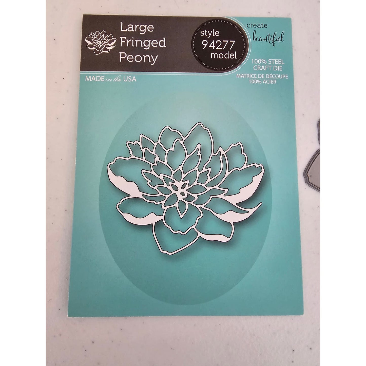 Memory Box Large Fringed Peony Steel Craft Die Style 94277 Flower