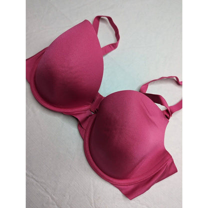 Ambrielle Womens Sz 36D Dark Pink Lightly Padded T Shirt Bra