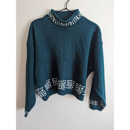 Vtg Creazioni Il Birillo Men Green Jumper Sweater Wool Knit Sz M