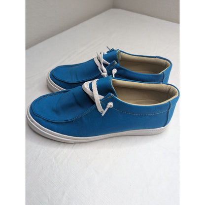 Everglades Mens Sz 40 Slip On Canvas Boat Shoes Bright Blue