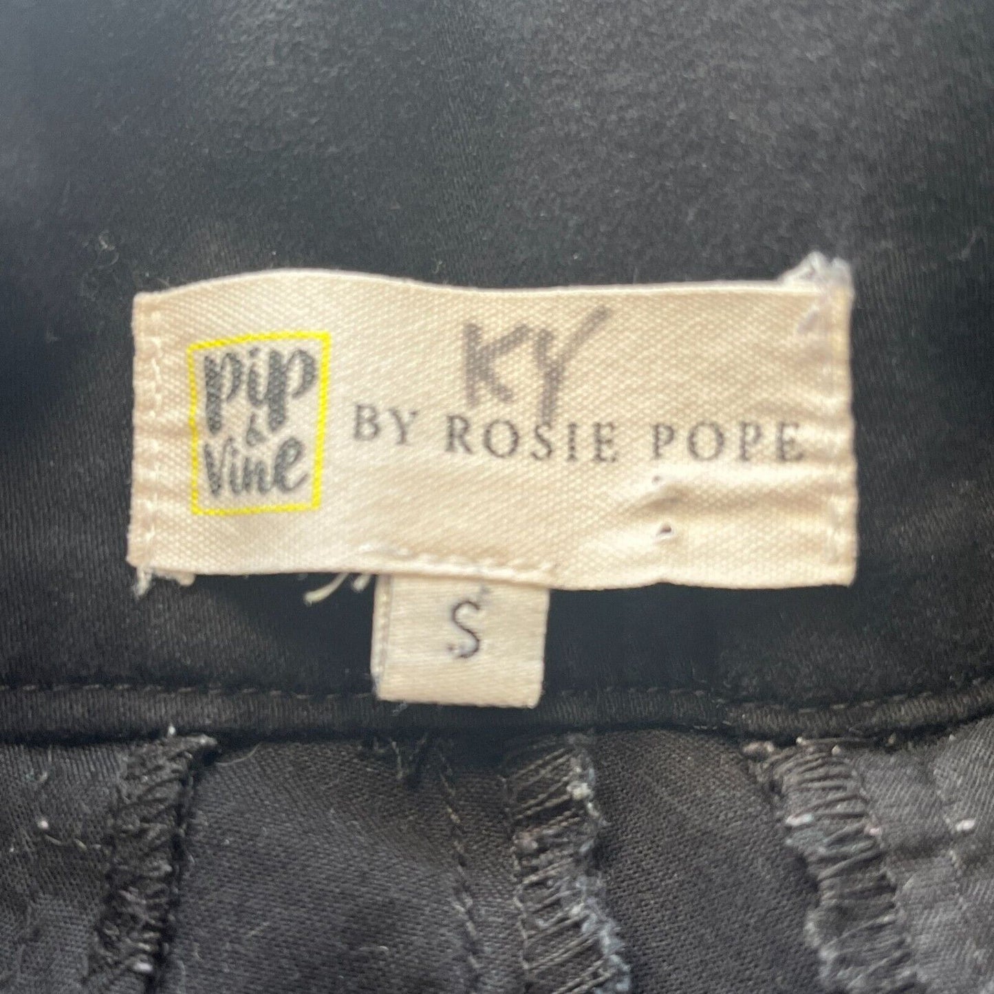 Pip & Vine by Rosie Pope Womens Sz S Pull On Solid Black Pants