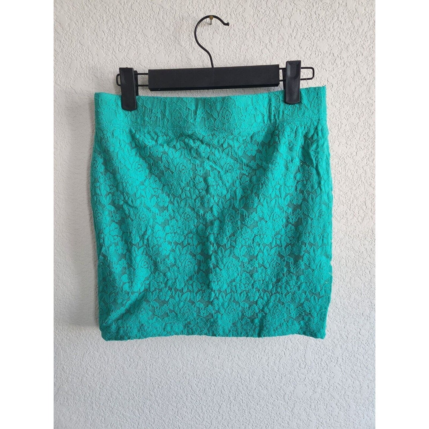 Vintage Y2K Nollie Womens Sz M Lace Mini Skirt Sea Green