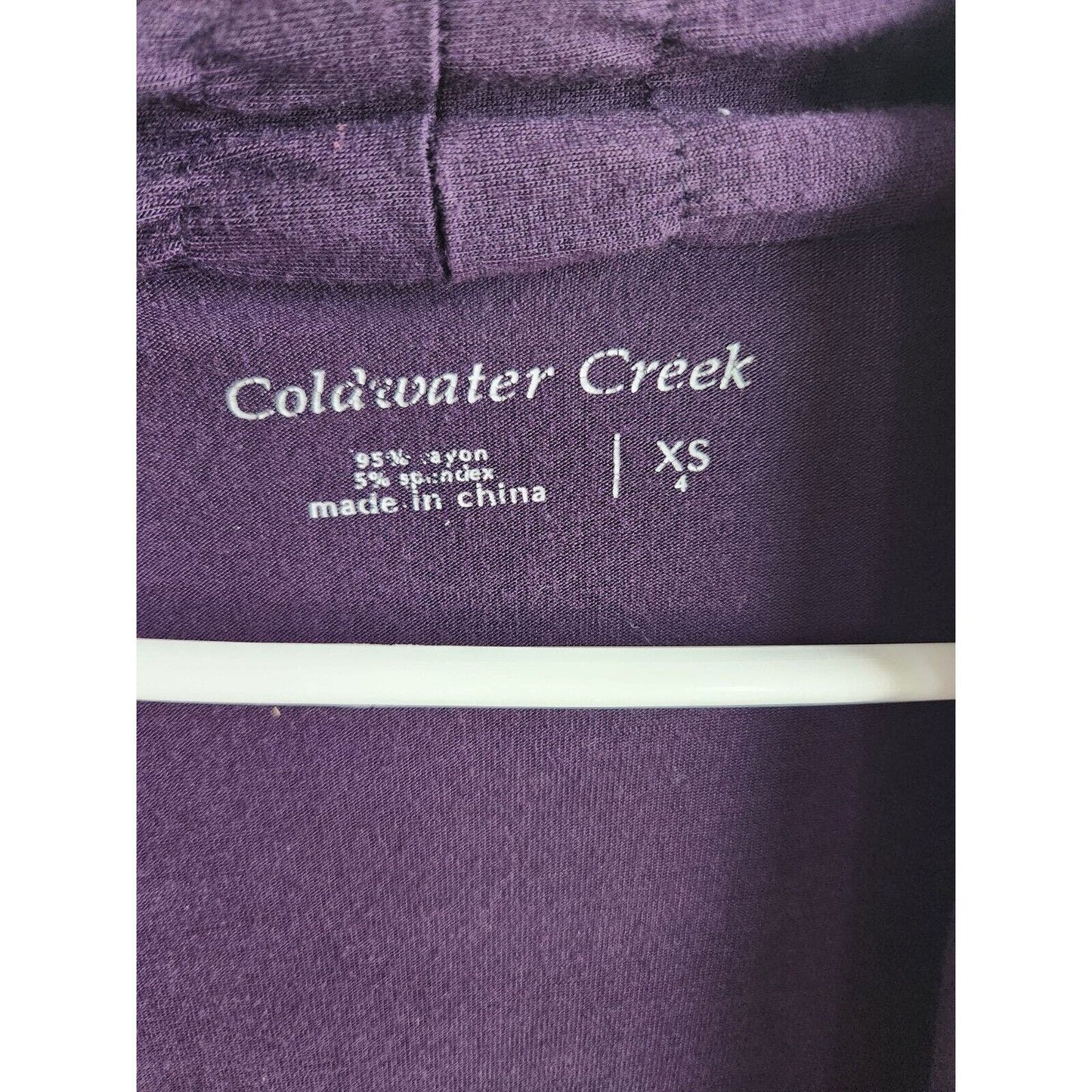 Coldwater Creek Womens Sz XS Open Front Cardigan Sweater Dark Purple