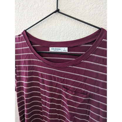 Arizona Jean Co Womens Sz S Mini Shirt Dress Purple Striped NEW