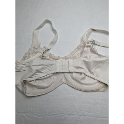 Vintage 1990s Lilyette Womens Sz 38DD Full Figure White Lace Bra