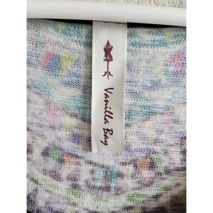 Vanilla Bay Womens Sz M Maxi Dress Sleeveless Rainbow Geometric Top