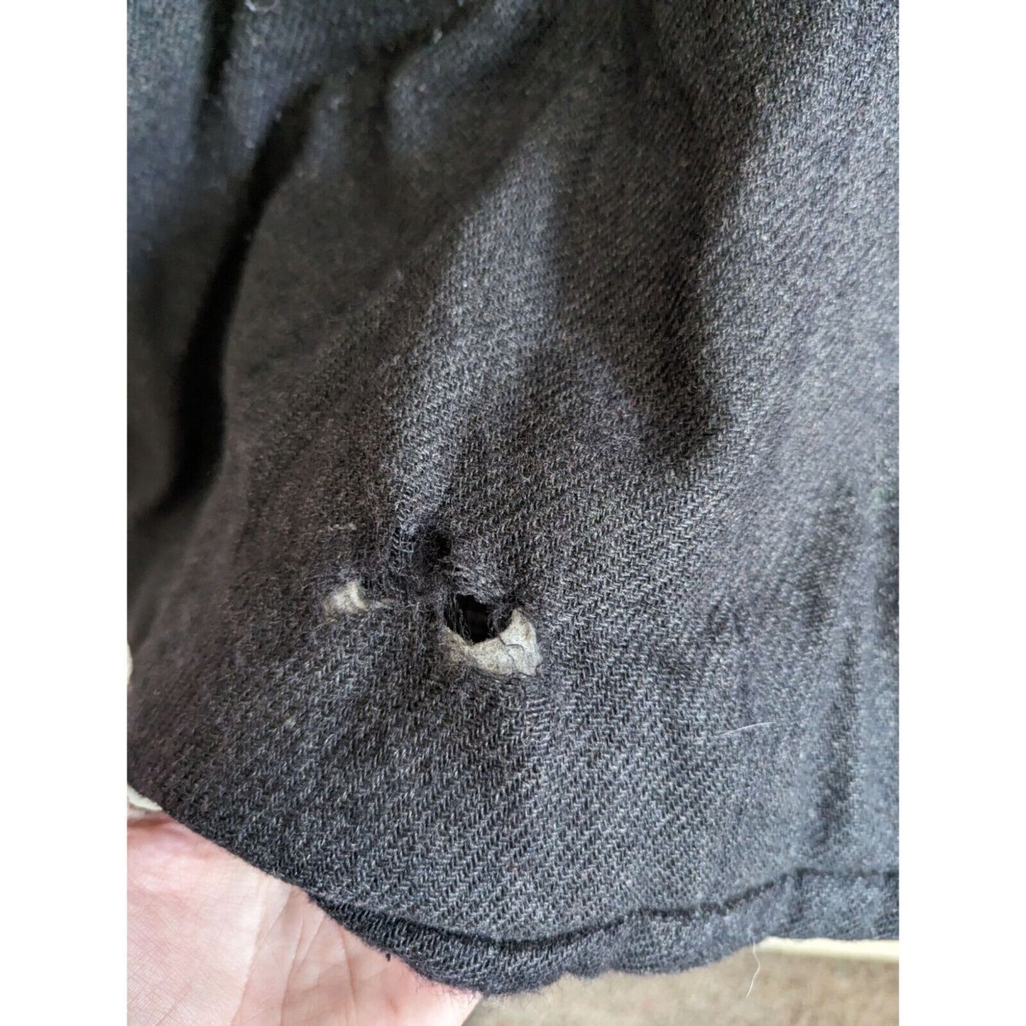 London Fog Mens Sz L Heavy Wool Coat Zip Up dark Gray Utility