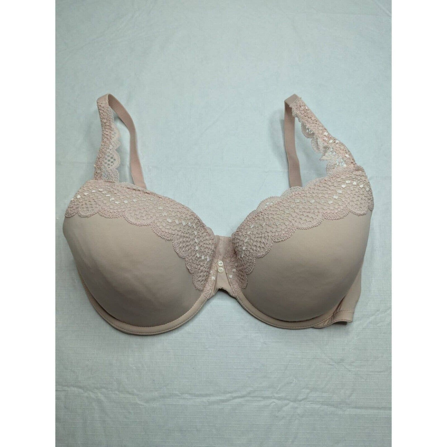 Aerie Sujetador tipo camiseta con relleno ligero para mujer, talla 36D, ribete de encaje beige claro