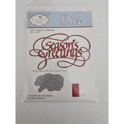 Elizabeth Craft Designs Seasons Greetings Steel Craft Die Christmas