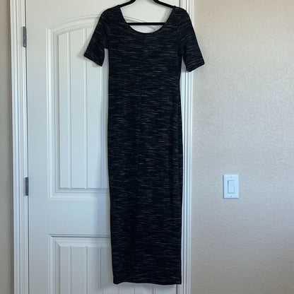 Mossimo Womens Sz S Short Sleeve Maxi Dress Black White