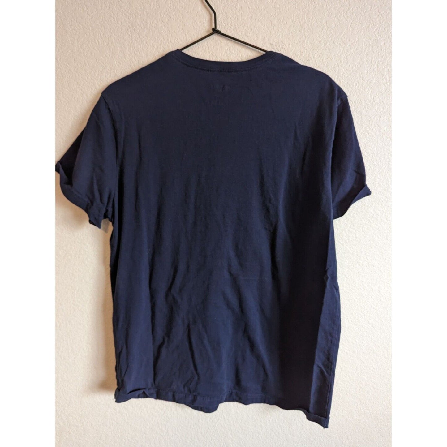 Goodfellow & Co Mens Sz M Standard Fit Short Sleeve T Shirt Dark Blue V Neck