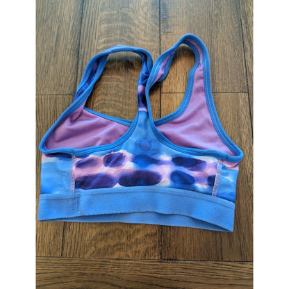 Champion Womens Sz S Sports Bra Medium Support Purple Blue Tie Dye