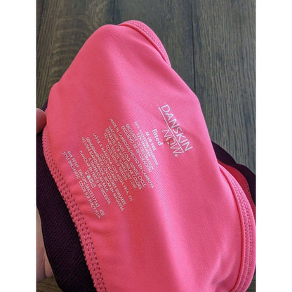 Danskin Now Womens Sz M (8-10) Fitted Sports Bra Bright Pink Own It