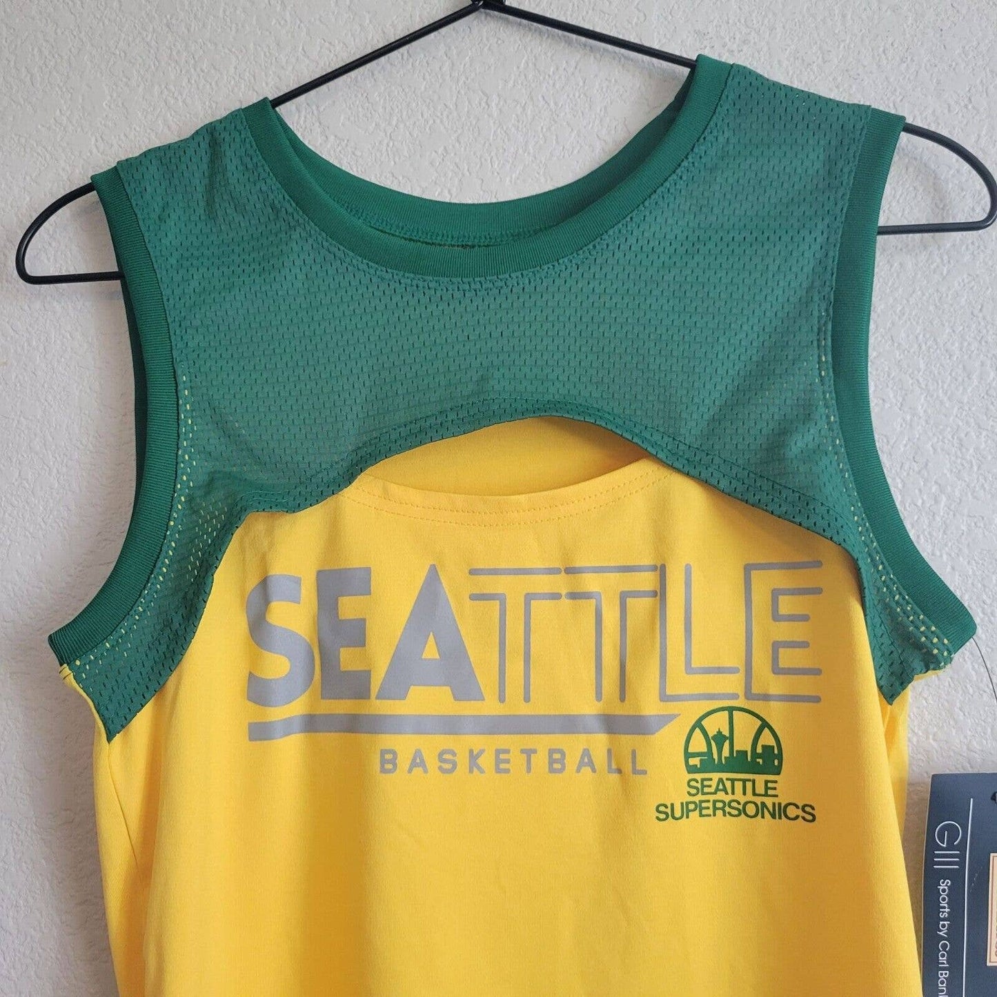 Seattle Supersonics NBA Womens Sz L Tank Top Jersey Hardwood Classics NEW