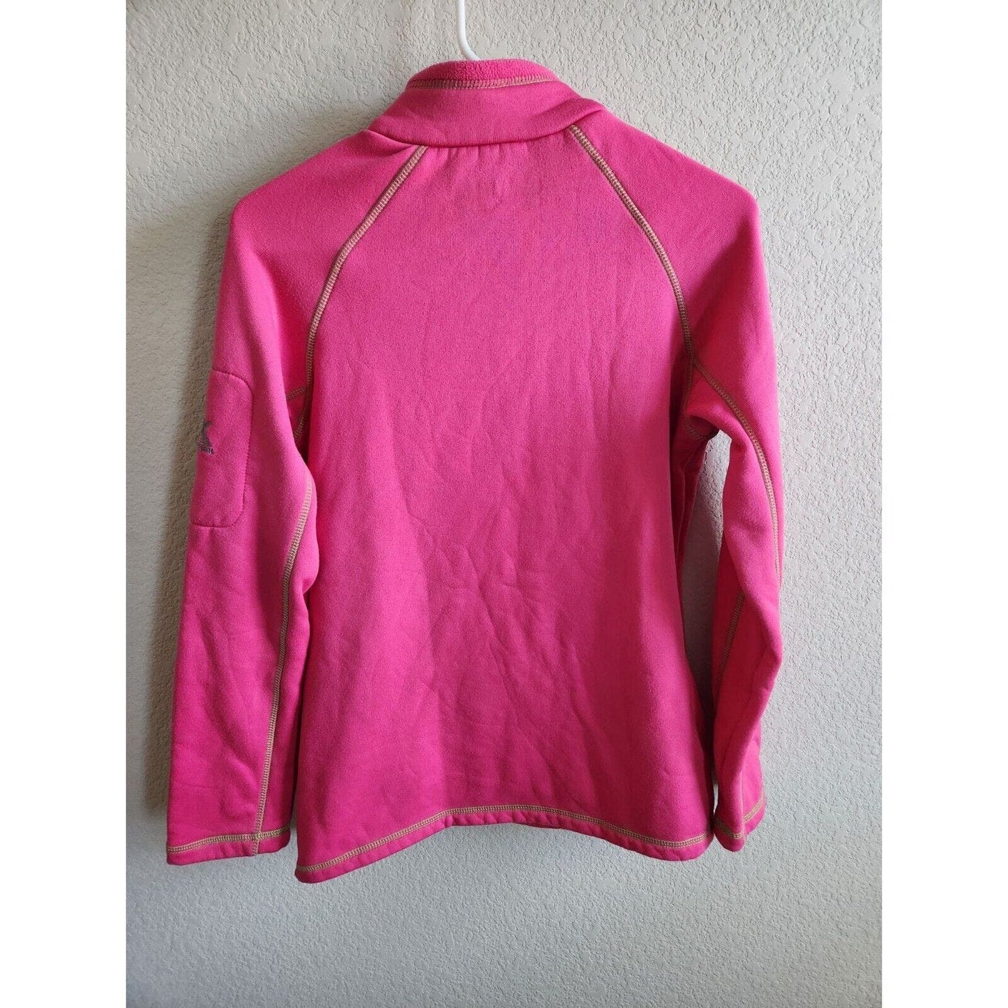 Zero Xposure Womens Sz M Fleece Pullover Jacket 1/4 Zip Bright Pink Athletic