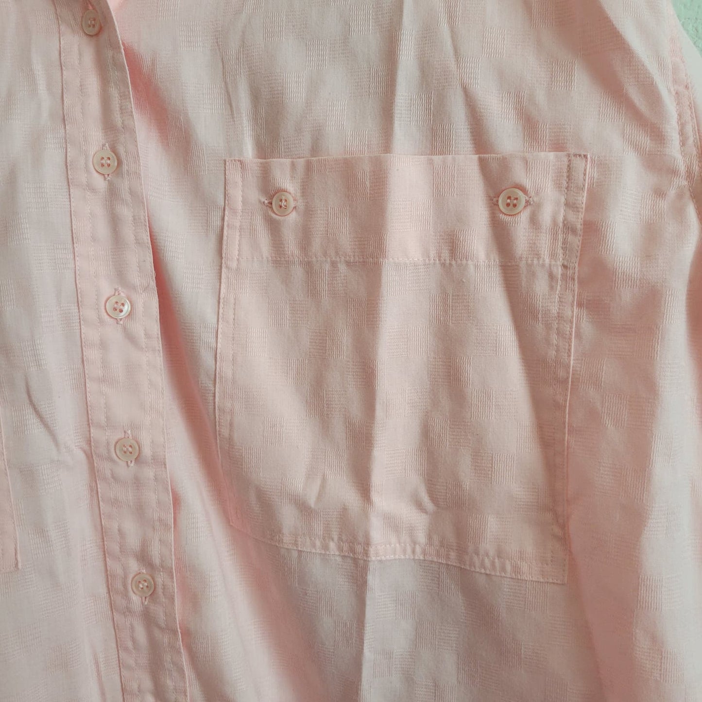 Partners by Mervyns Womens Sz 16 Long Sleeve Button Up Shirt Light Pink Vintage