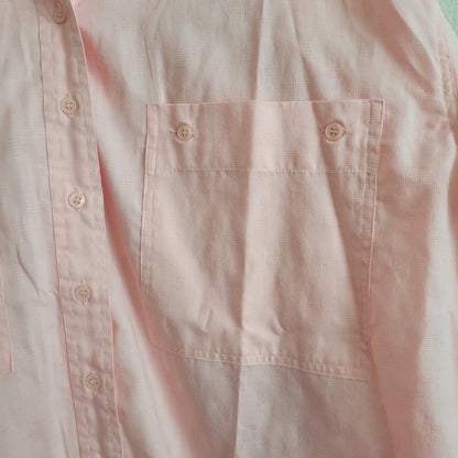 Partners by Mervyns Womens Sz 16 Long Sleeve Button Up Shirt Light Pink Vintage