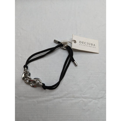 Decjuba Leather Rope Style Adjustable Necklace w/ Chain