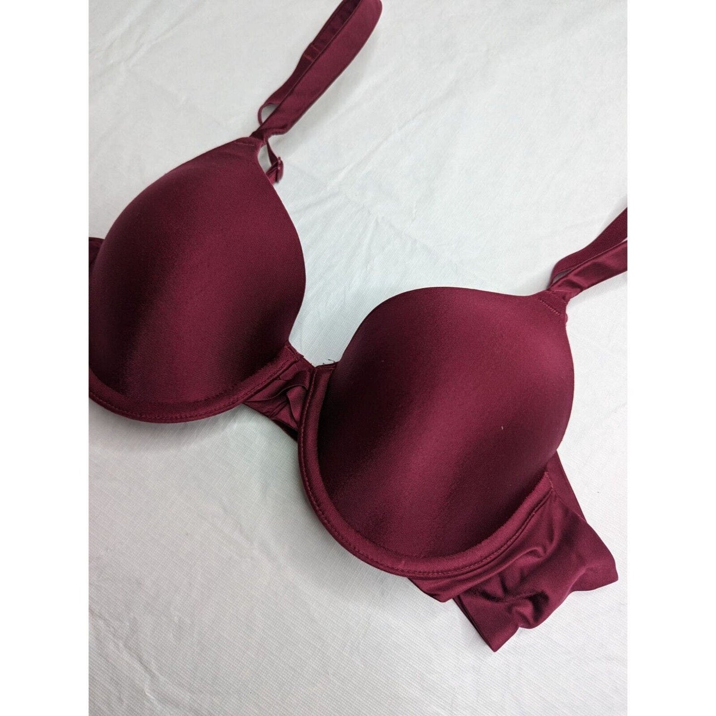 Vintage 1990s Hanes Womens Sz 34B T Shirt Bra Dark Red