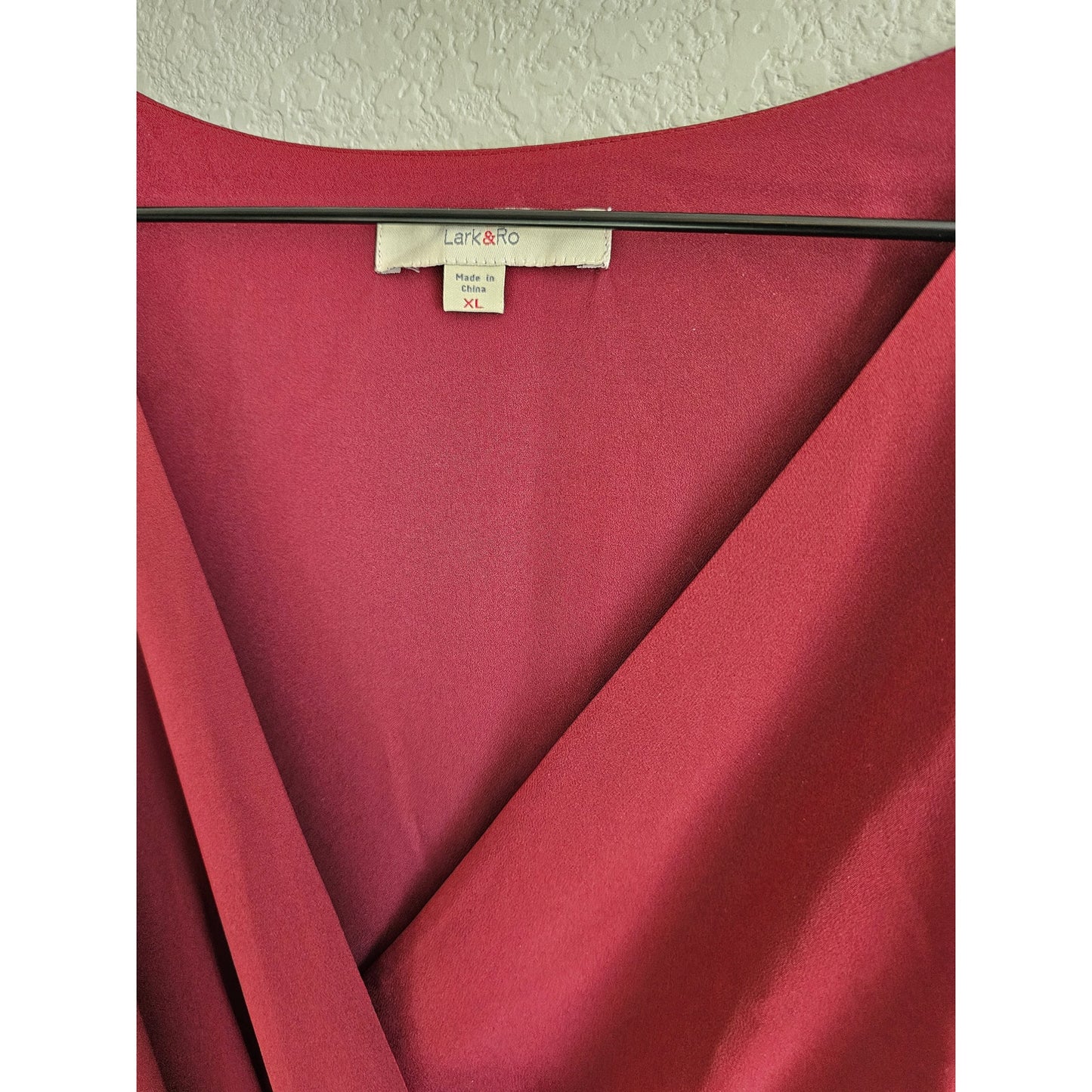 Lark & Ro Womens Sz XL Midi Length Long Sleeve Sheath Dress Dark Red Holiday