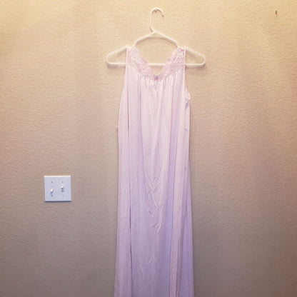 Vintage 1960s Shadowline Womens Sz S Nylon Nightgown Light Pink