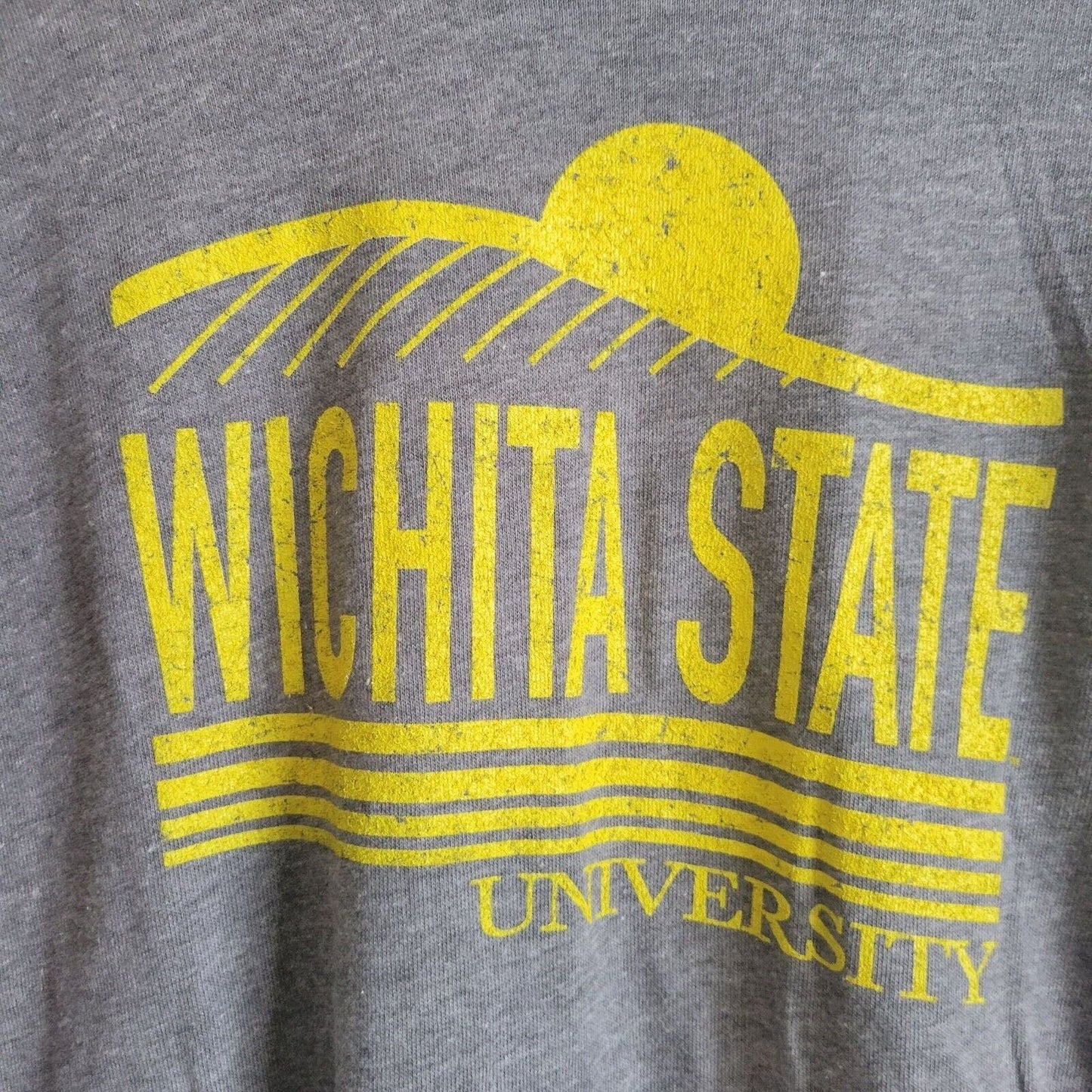 Wichita State University Womens Sz L Long Sleeve T Shirt Gray by Alma Mater