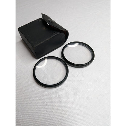 Vintage Close Up Set of 2 Camera Lenses and Case Set