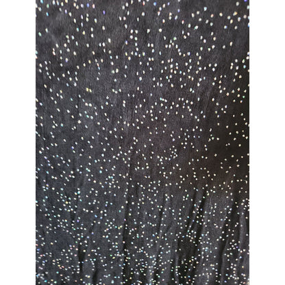 Vintage 1990s Molly Malloy Evening Sz 10 Black Glitter maxi Formal Dress