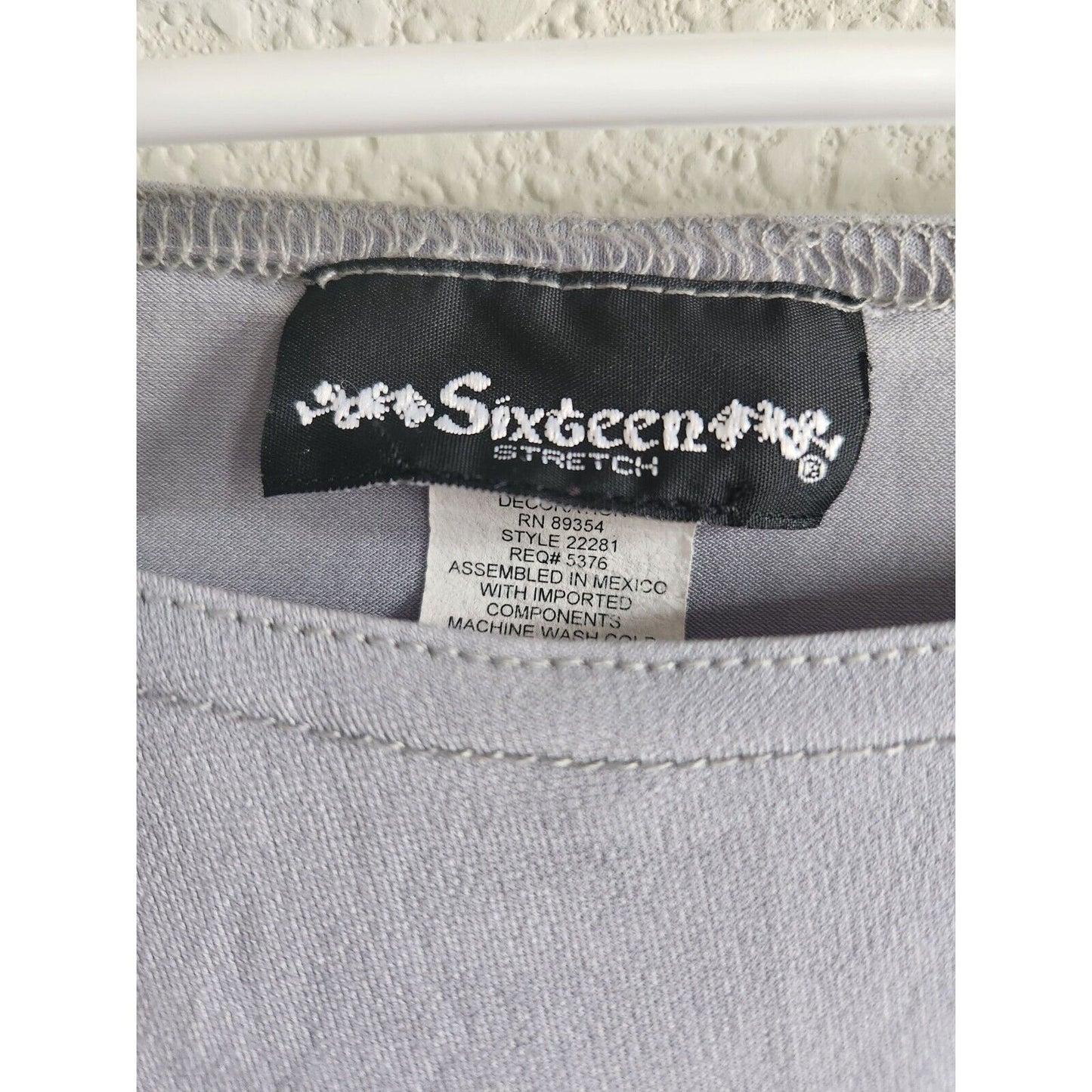 Vintage Sixteen Juniors Sz L Belted Mini Dress Gray Slouchy