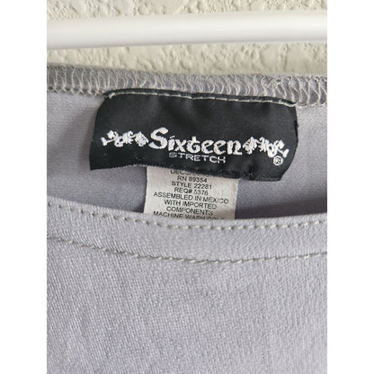 Vintage Sixteen Juniors Sz L Belted Mini Dress Gray Slouchy