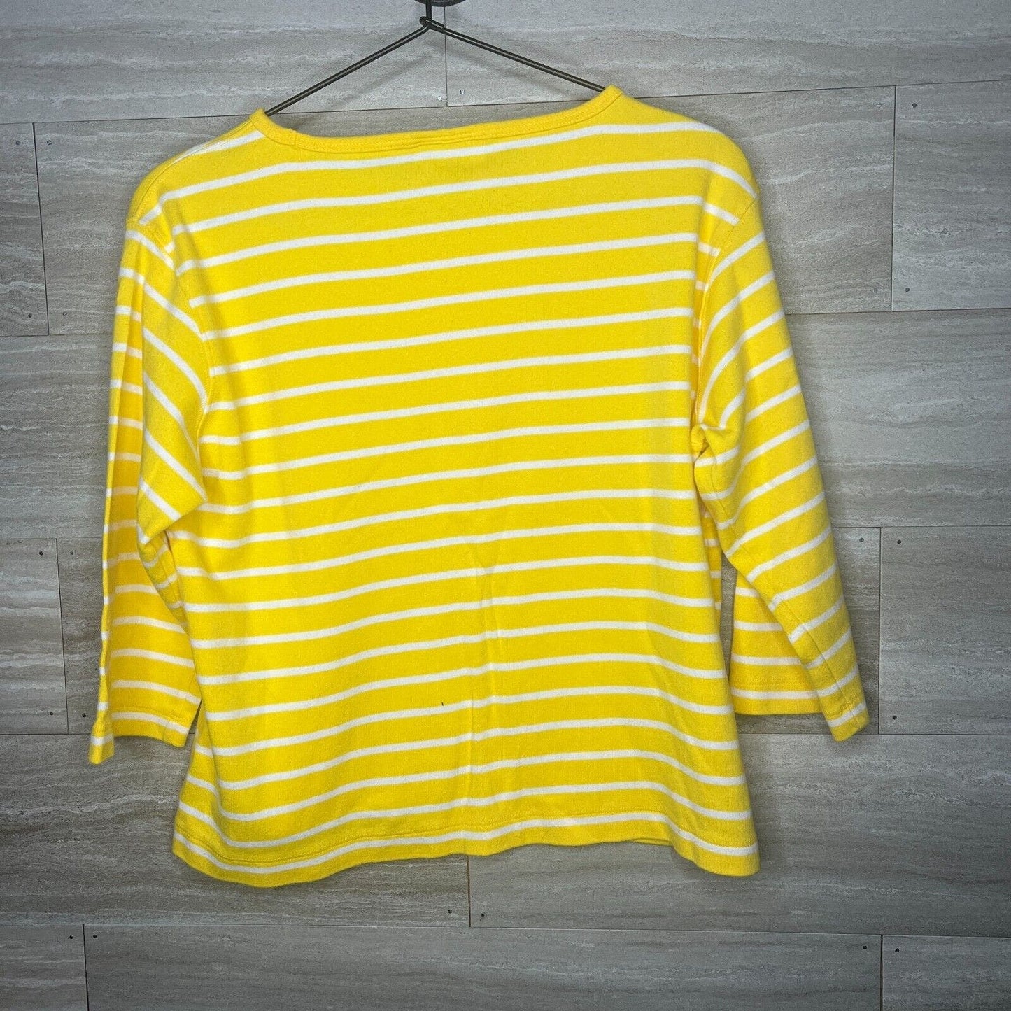 Yarnworks Womens Sz S Short Sleeve Cotton Blend Sweater Yellow Cableknit