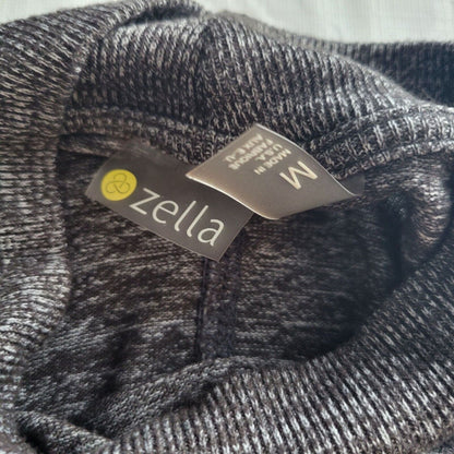 Zella Womens Sz M Athletic Sweatshirt Dark Gray Mock Turtleneck