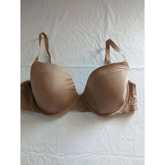 DKNY Womens Sz 38C Solid Beige Demi Bra Lightly Padded