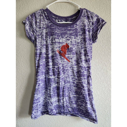 Blue 84 by Step Ahead Womens Sz M Burnout T Shirt Purple Winter Park CO