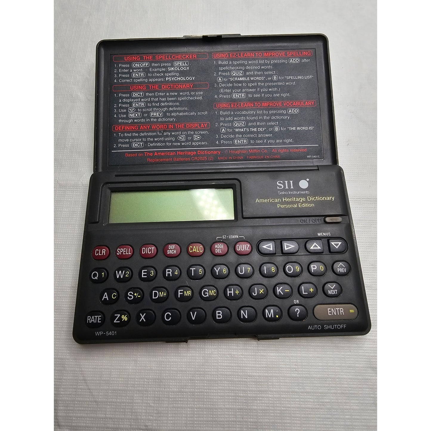 Sll Seiko Instruments American Heritage Dictionary Personal Edition