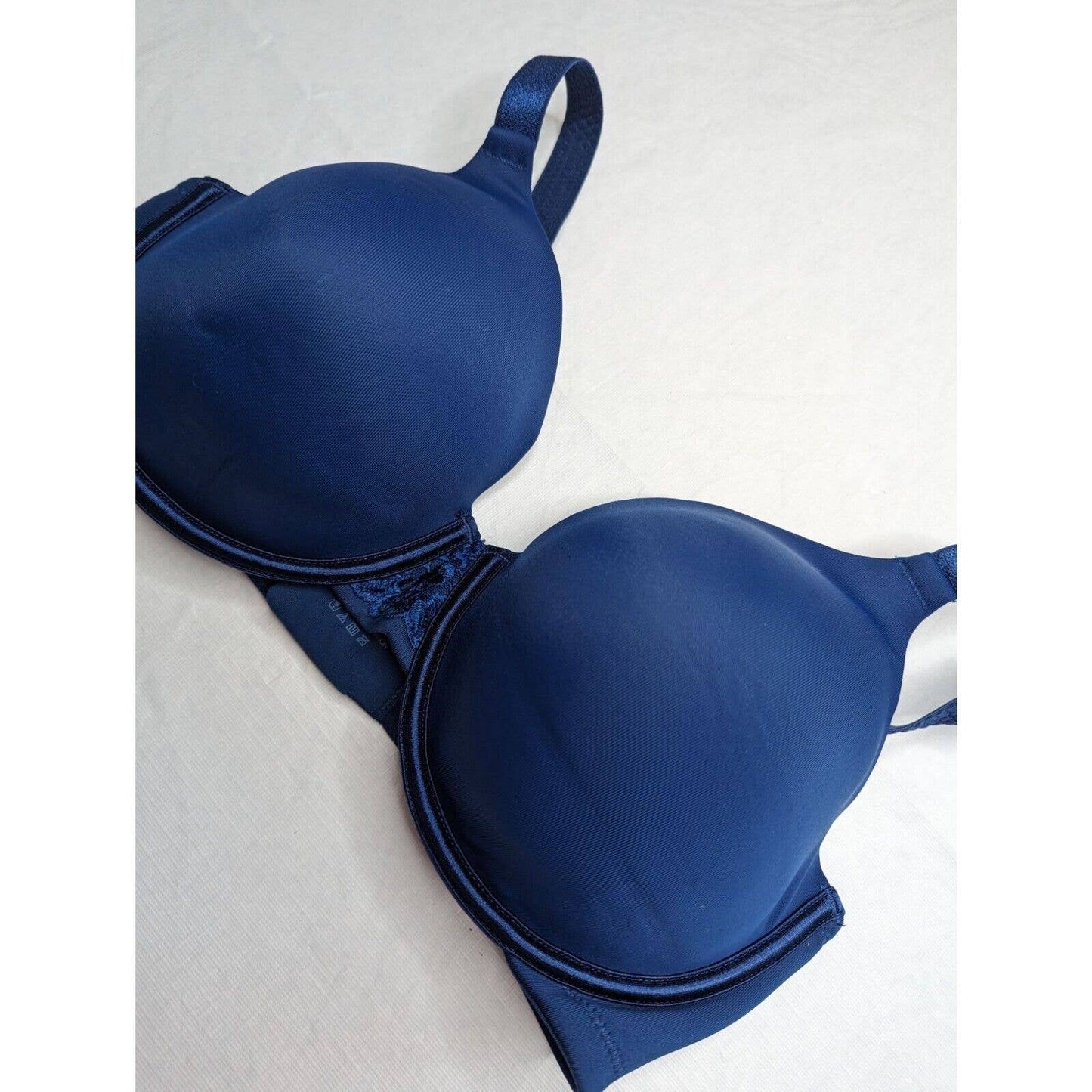 Vanity Fair Womens Sz 36D Classic T Shirt Bra Dark Blue Style 76380