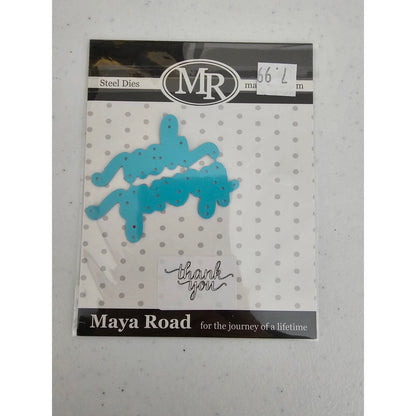 Maya Road Steel Craft Die Fanciful Thank You Script Cursive