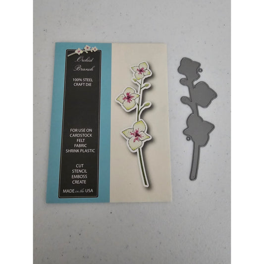 Memory Box Steel Craft Die Orchid Branch Style 98108