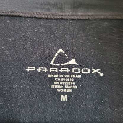 Paradox Womens Sz M 1/4 Zip Pullover Athletic Jacket Dark Blue