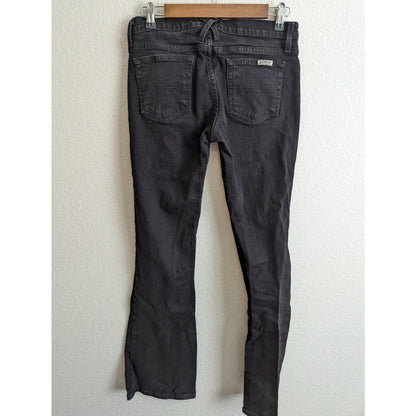 Just USA Juniors Sz 11 Black Flare Leg Jeans Y2K