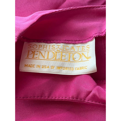 Vintage Sophisticates by Pendleton Womens Sz M Short Sleeve Shirt Pink