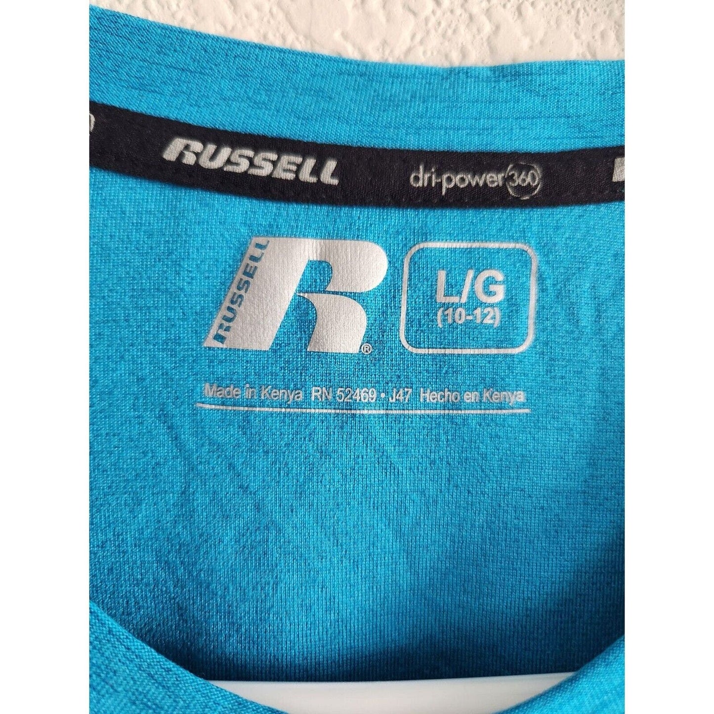 Russell Sport Womens Sz L Long Sleeve Athletic T Shirt Light Blue