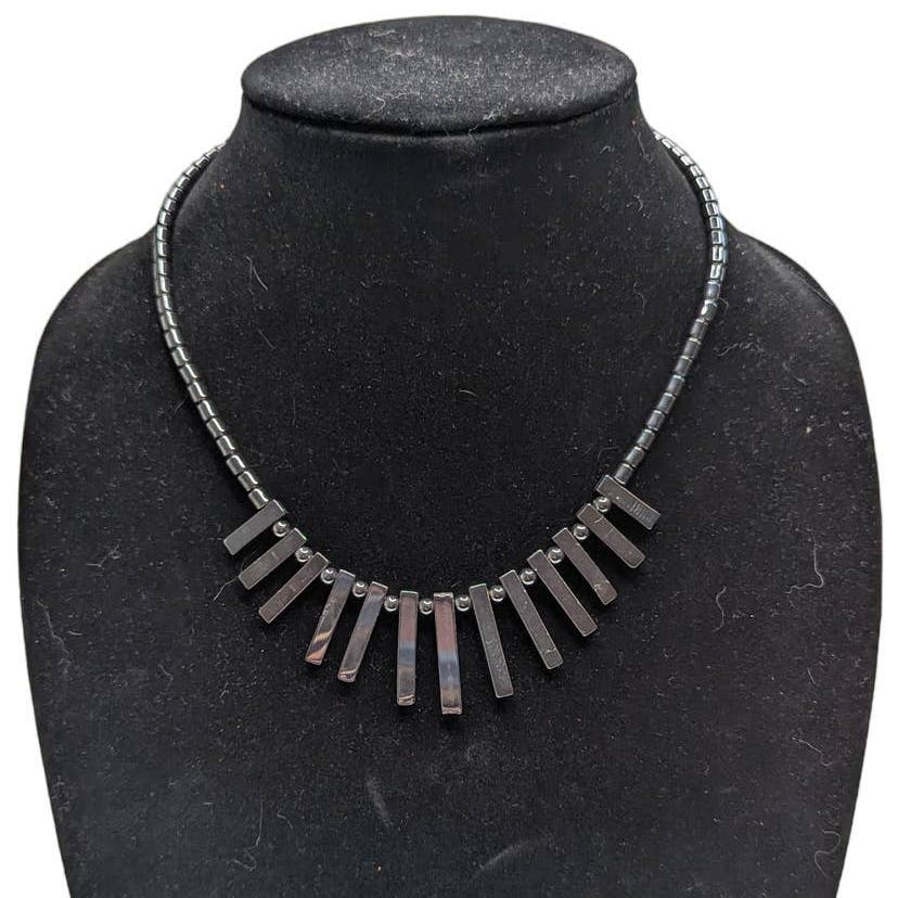 Vintage 1990s Silver Tone Statement Piece Necklace