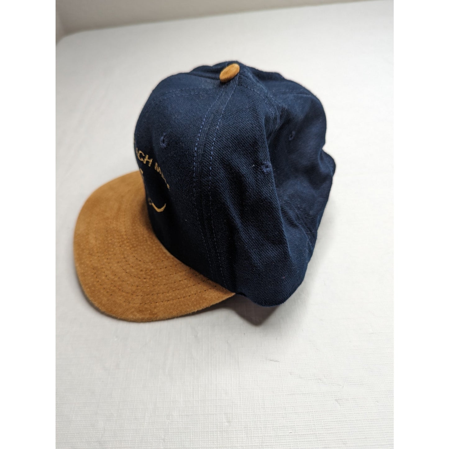 Jacobs Ranch Mine Mens Strapback Baseball Hat Suede Brim Blue