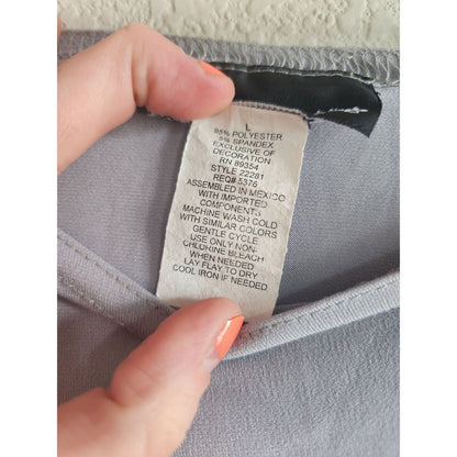 Vintage Sixteen Juniors Sz L Belted Mini Dress Gray Slouchy