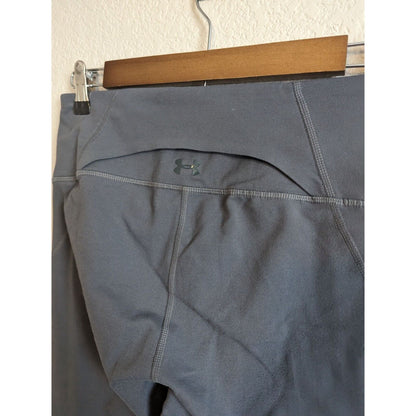 Under Armour Sz S Reflect High Rise Crop Leggings Gym Tight 1320550 Gray