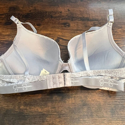 Jessica Simpson Womens Sz 36C Classic T Shirt Bra Gray White Floral