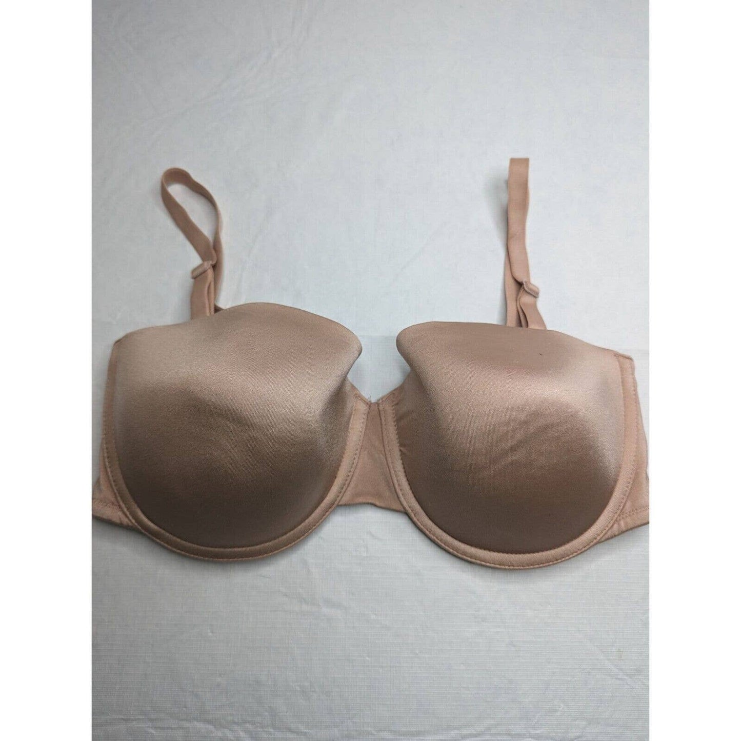 Dreamfit Womens Sz 38DD Solid Beige Demi Bra Lightly Padded