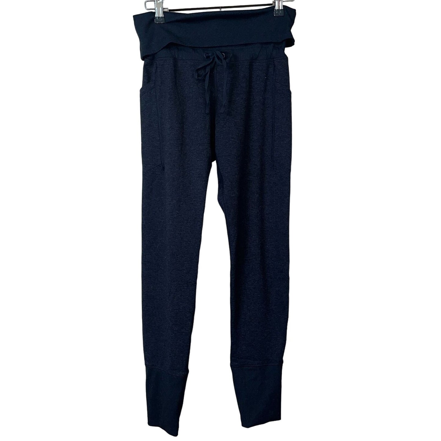 Old Navy Cozecore Sz M Black Pocket Drawstring Polyester Spandex AW Pant