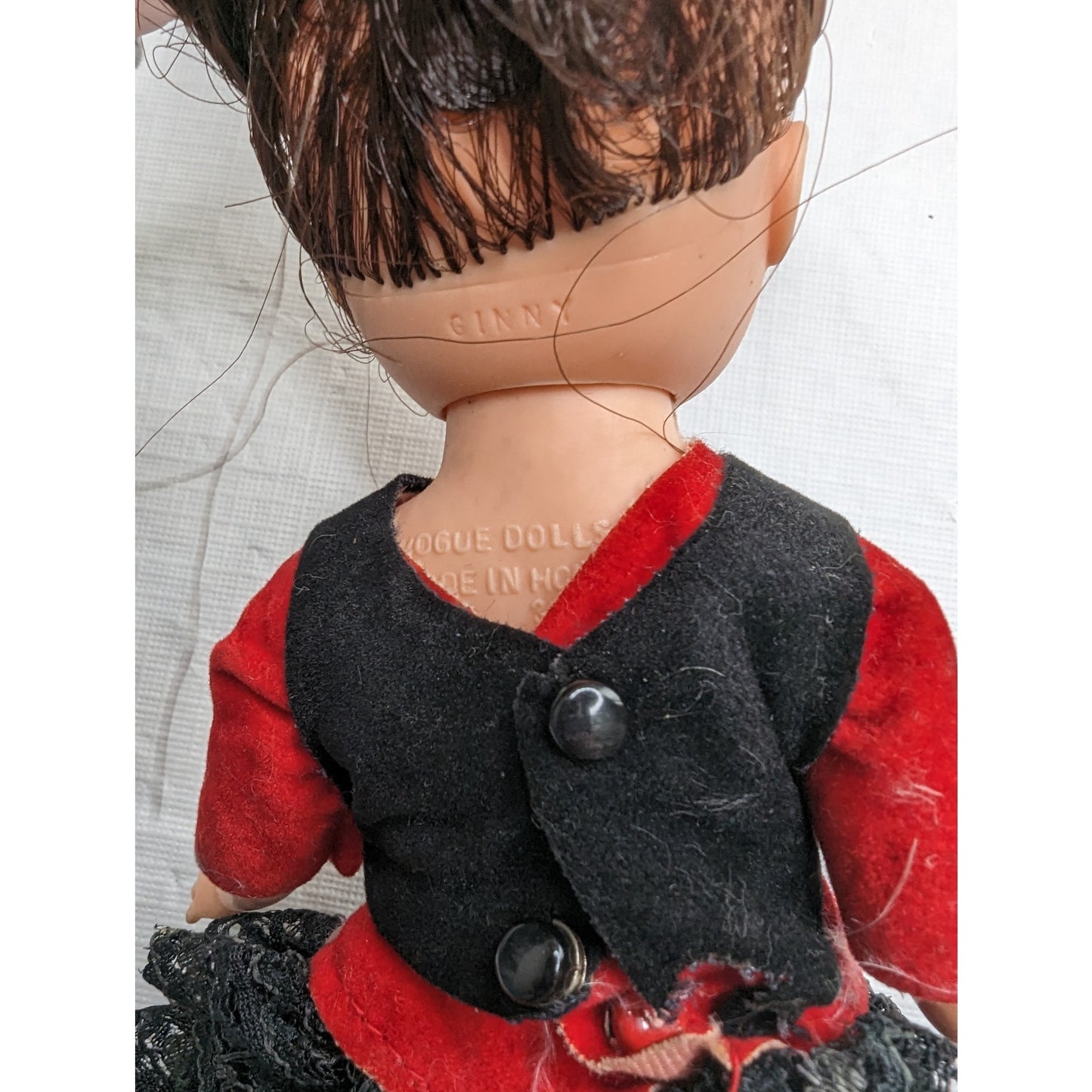 Vintage 1972 Vogue Ginny Spain Fairway Lands Doll Red Black Dress